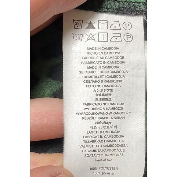 Michael Kors Green Cheetah Animal Print Off the Shoulder Ruffle Top 1X 2X READ - Picture 14 of 14